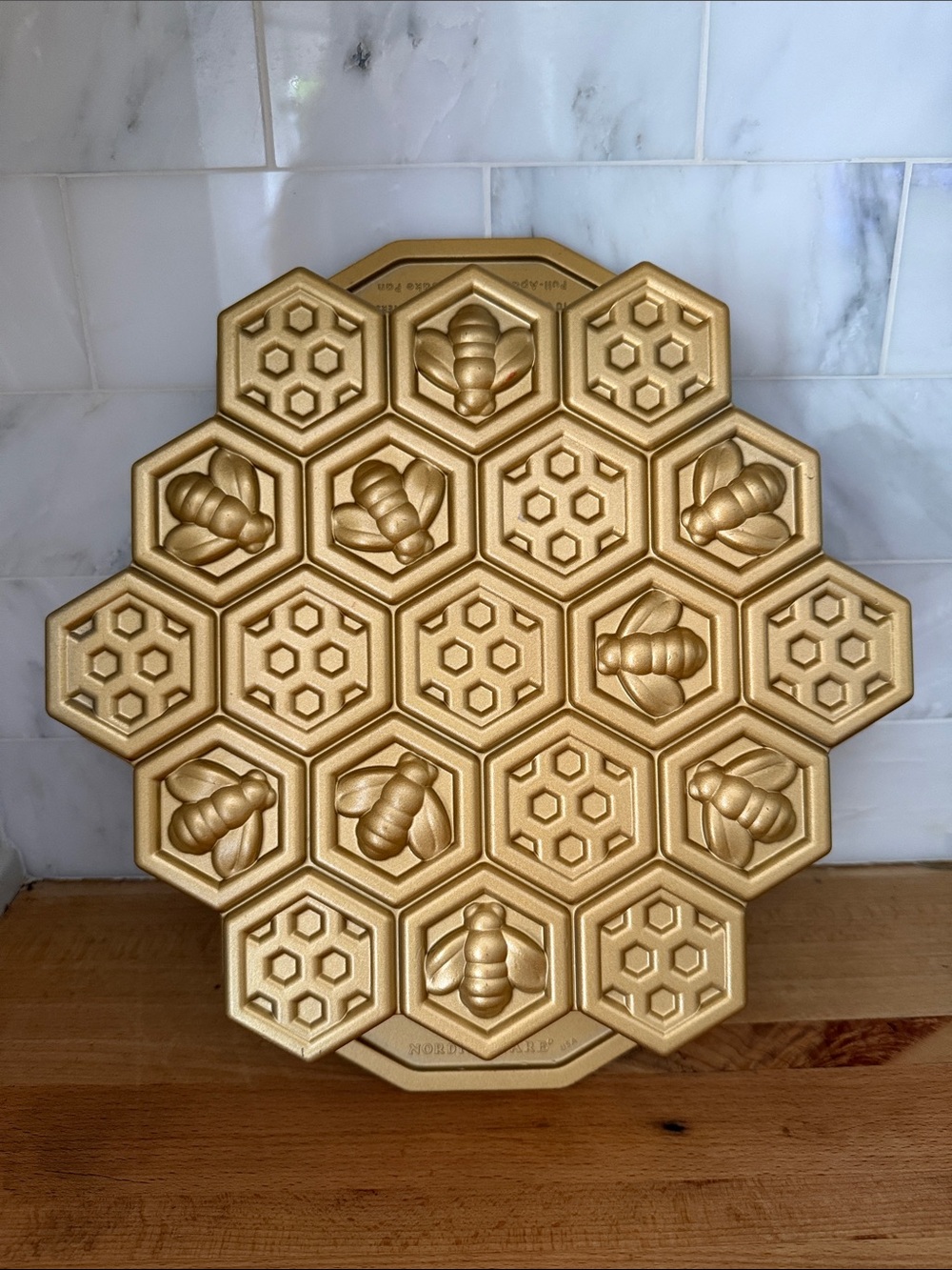Nordic Ware Gold Honeycomb Bee Bake Pan